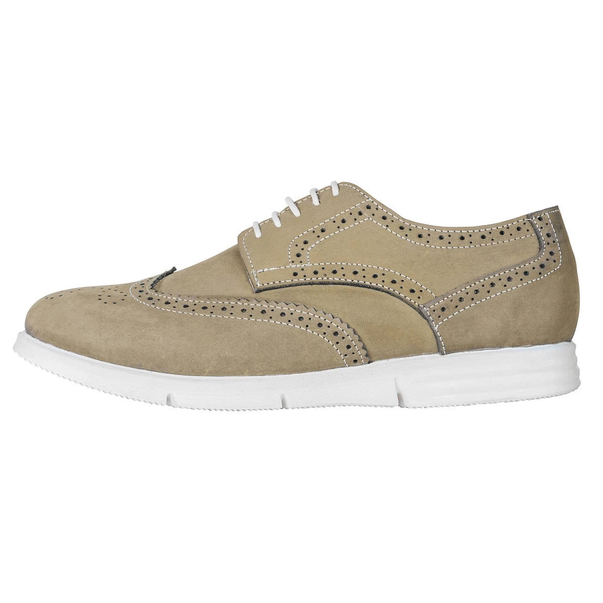 Pure Leather Super-Light Olive Green Brogues - Gimlet (Olive-Green), ICNNOL2203BRG