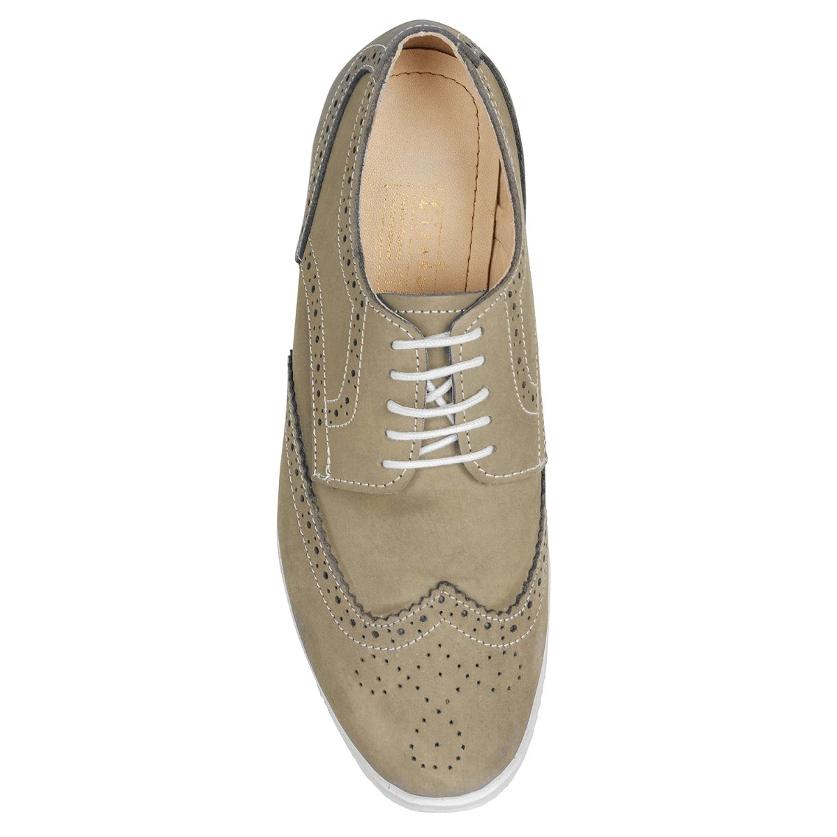 Pure Leather Super-Light Olive Green Brogues - Gimlet (Olive-Green), ICNNOL2203BRG