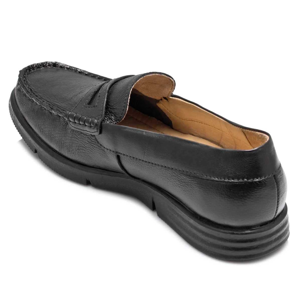 Pure Leather, Super-Light, Black Formal Slip-on Shoes - TIMS, ICNSLP2214BL
