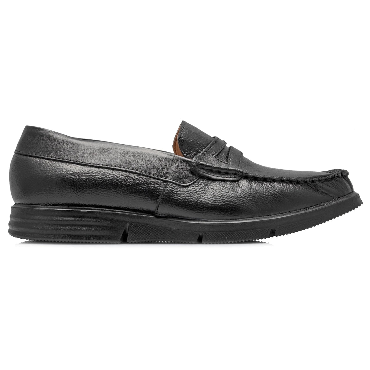 Pure Leather, Super-Light, Black Formal Slip-on Shoes - TIMS, ICNSLP2214BL