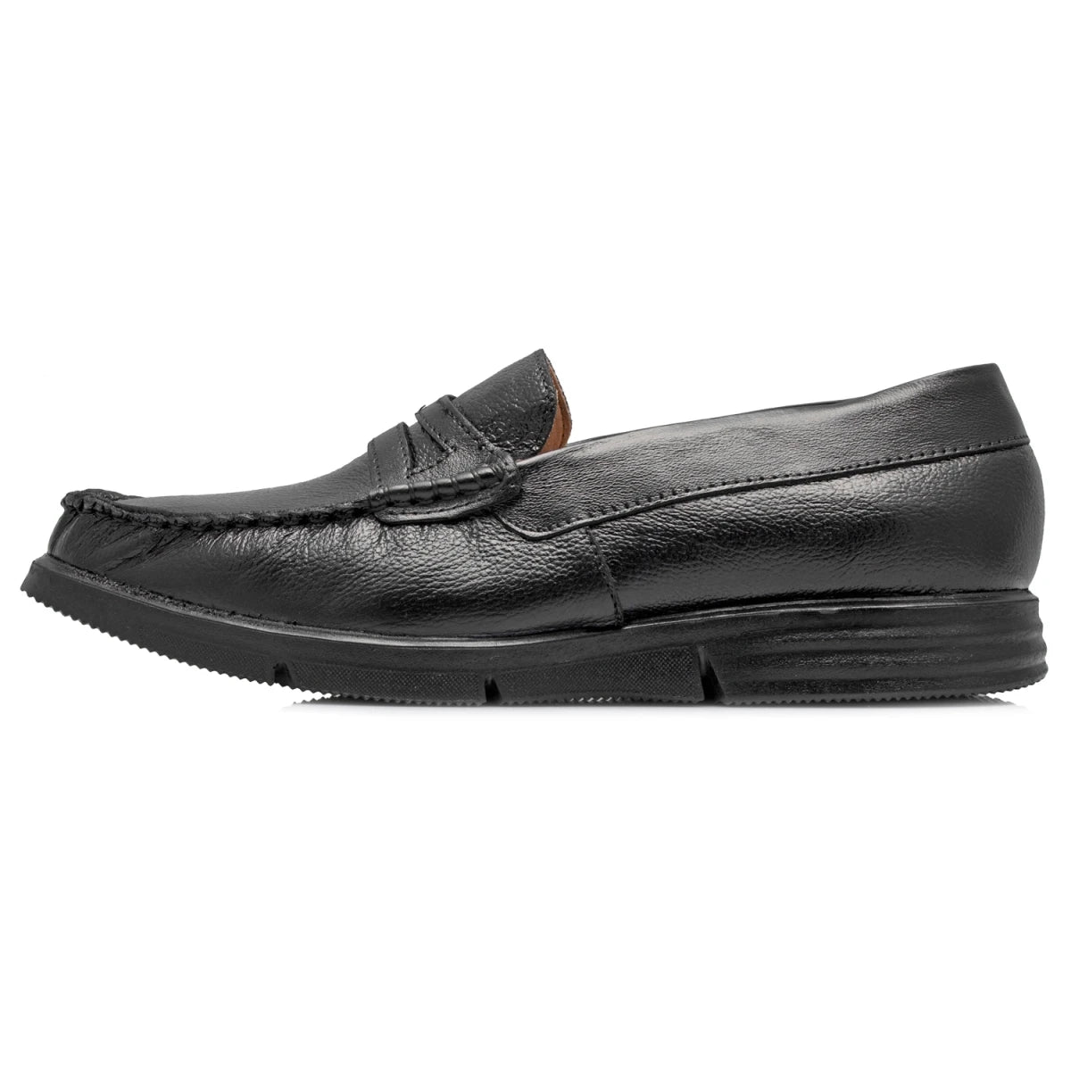 Pure Leather, Super-Light, Black Formal Slip-on Shoes - TIMS, ICNSLP2214BL