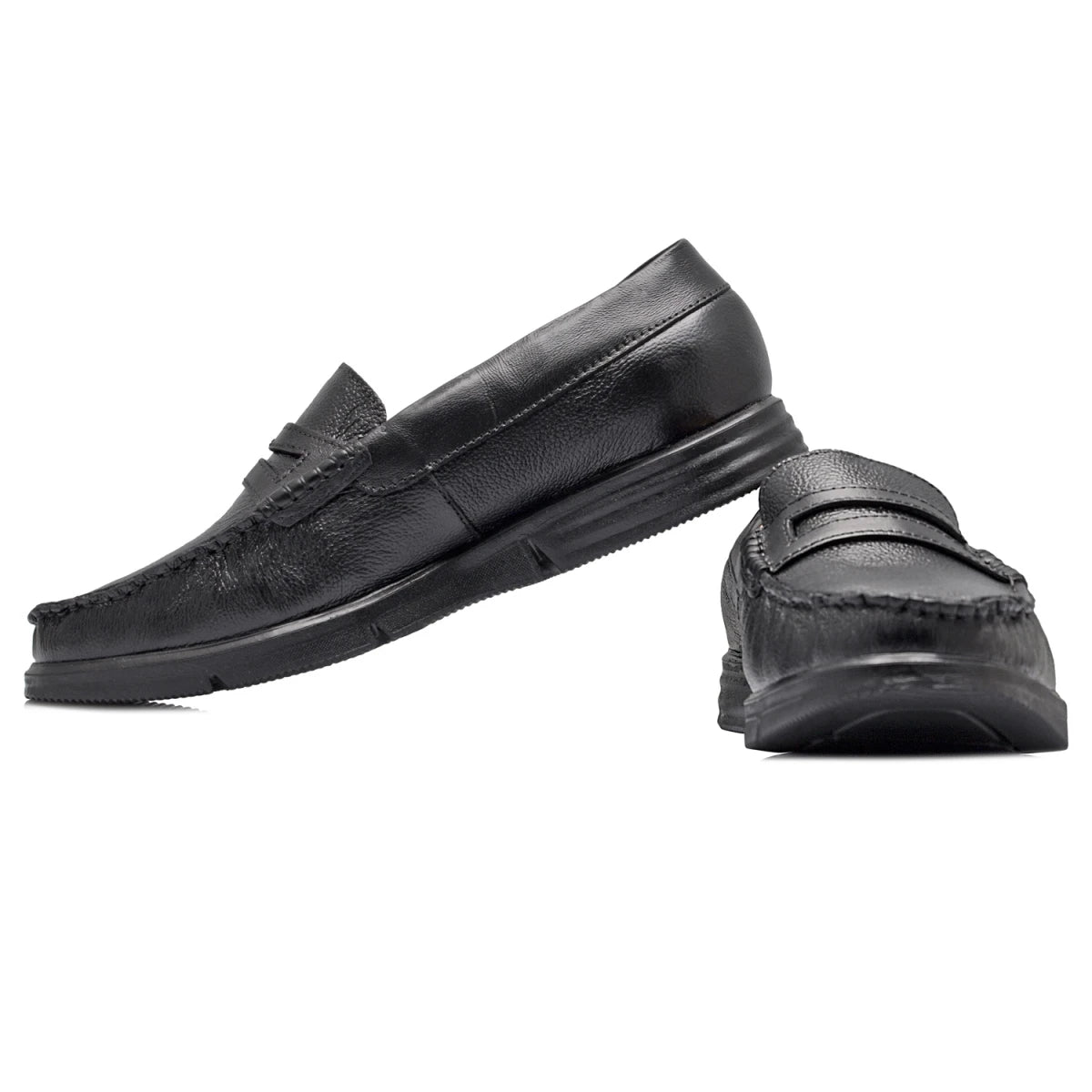 Pure Leather, Super-Light, Black Formal Slip-on Shoes - TIMS, ICNSLP2214BL