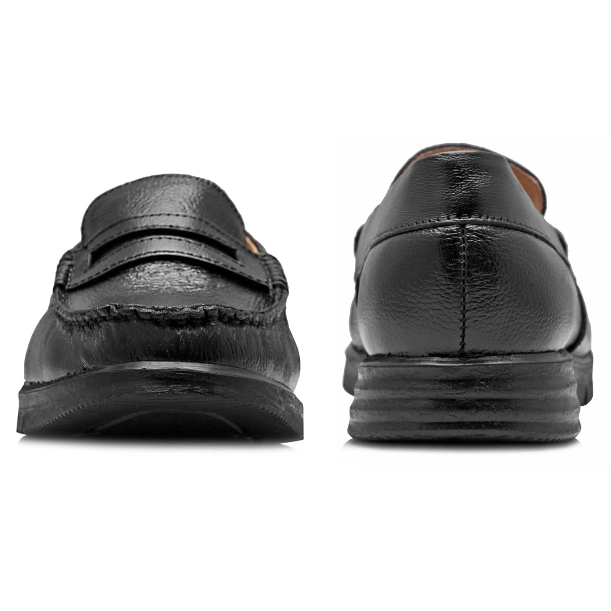Pure Leather, Super-Light, Black Formal Slip-on Shoes - TIMS, ICNSLP2214BL