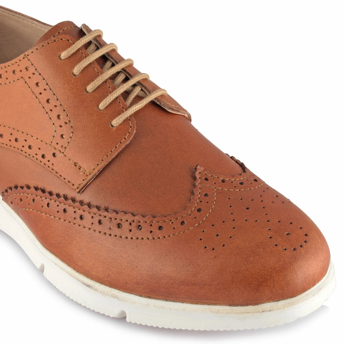 Pure Leather, Super-Light, Tan Brogue - Gimlet (Tan) , ICNTAN2201BRG