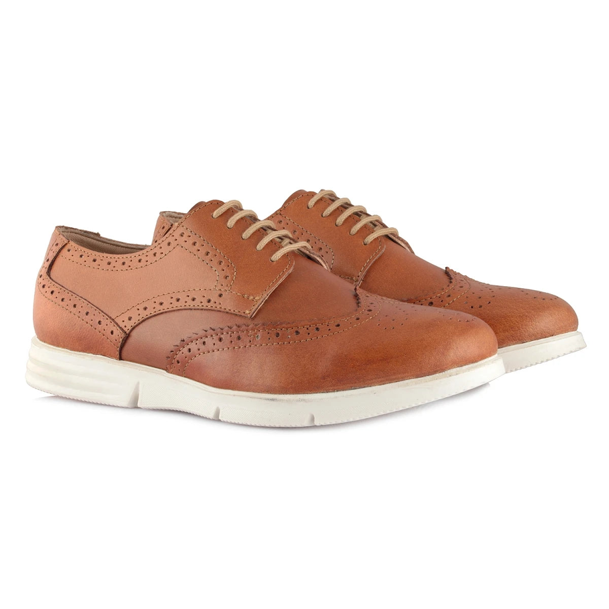 Pure Leather, Super-Light, Tan Brogue - Gimlet (Tan) , ICNTAN2201BRG