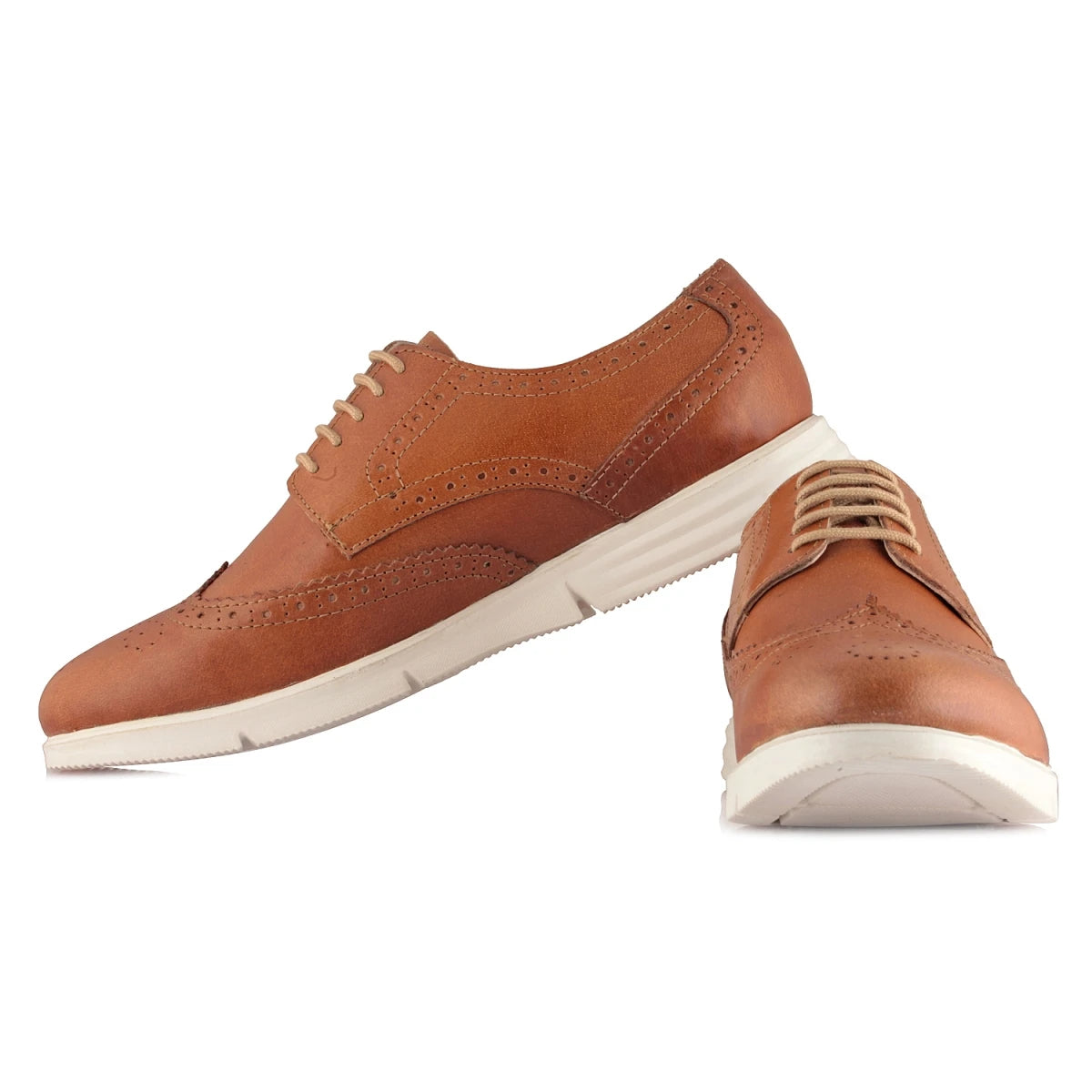 Pure Leather, Super-Light, Tan Brogue - Gimlet (Tan) , ICNTAN2201BRG