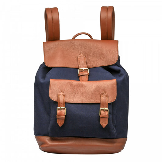 Canvas Genuine Leather Backpack - OSLO