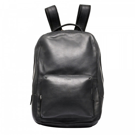Black Genuine Leather Backpack - Perth