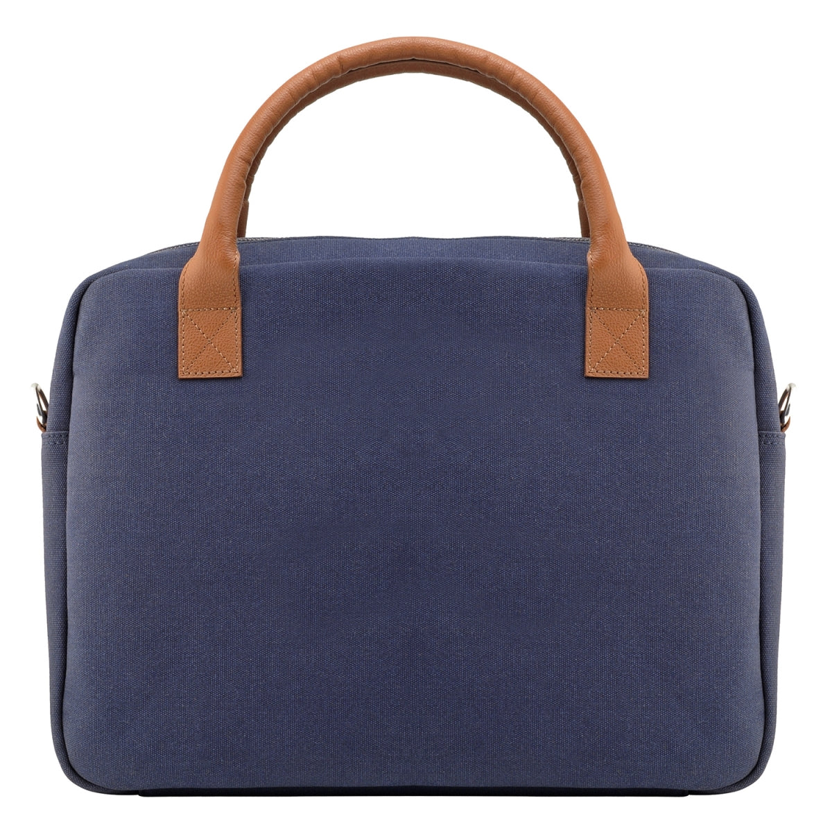 TZARO Canvas - Genuine Leather Laptop Bag: INDIGO