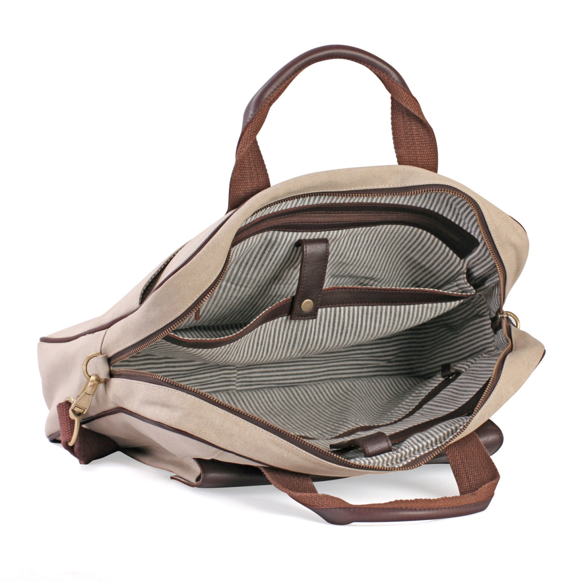 TZARO Canvas - Genuine Leather Laptop Bag: IQPRSBAG005