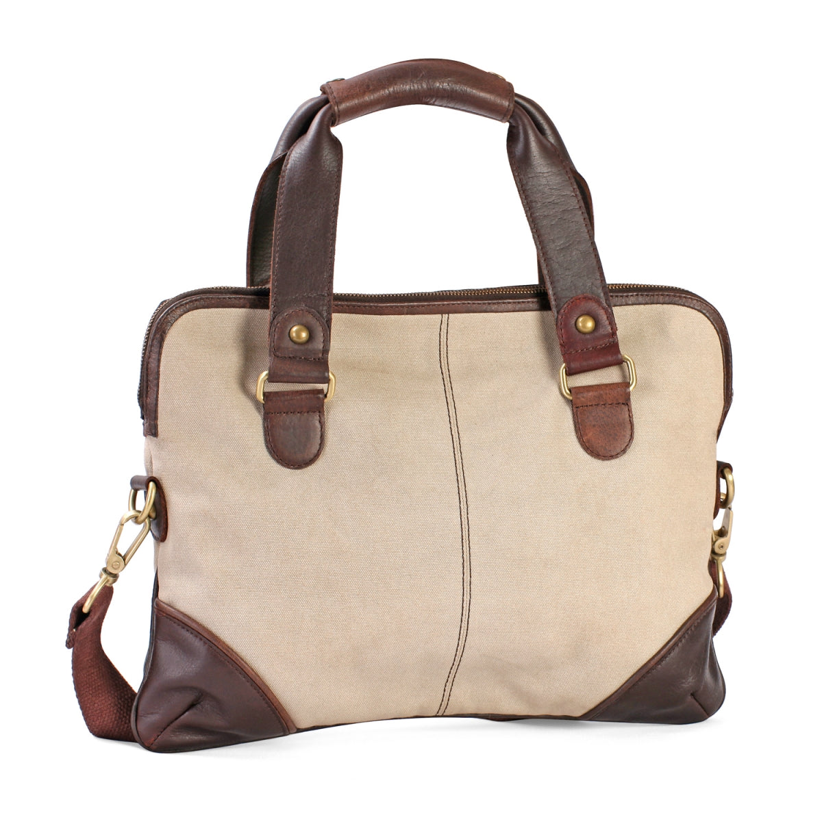 TZARO Canvas - Genuine Leather Laptop Bag: IQPRSBAG006