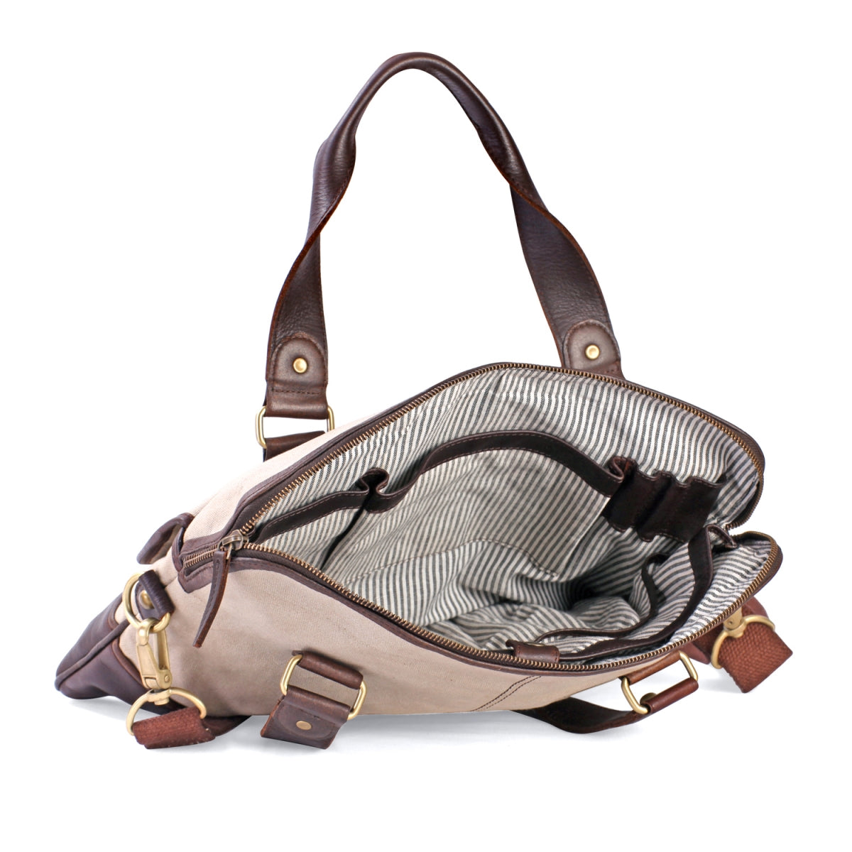 TZARO Canvas - Genuine Leather Laptop Bag: IQPRSBAG006