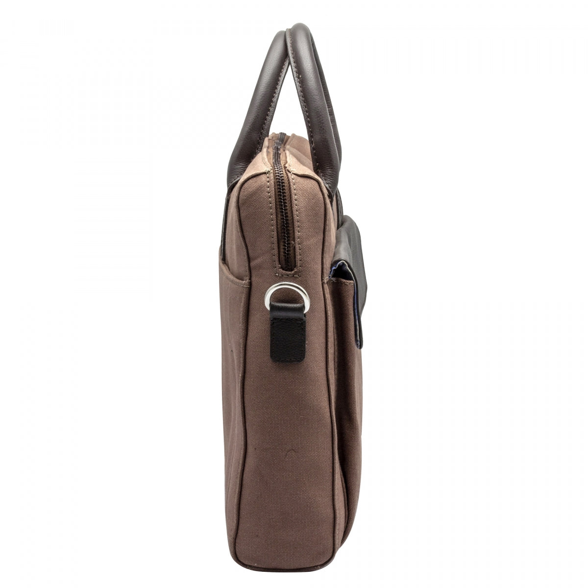 Canvas Genuine Leather Portfolio Sling Bag - Zurich