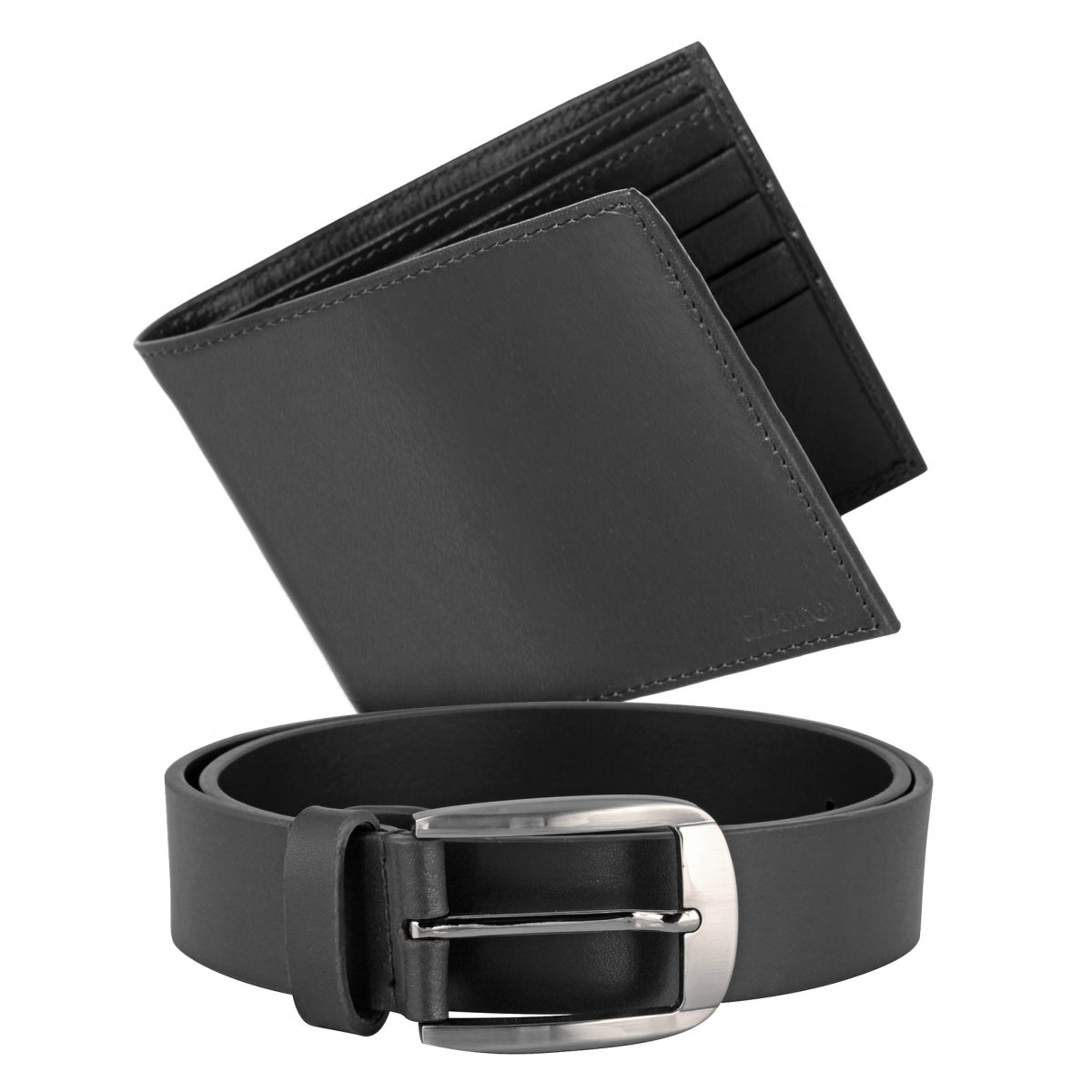 Tzaro Black Color Belt Wallet Combo Set : IQPRSCMB223