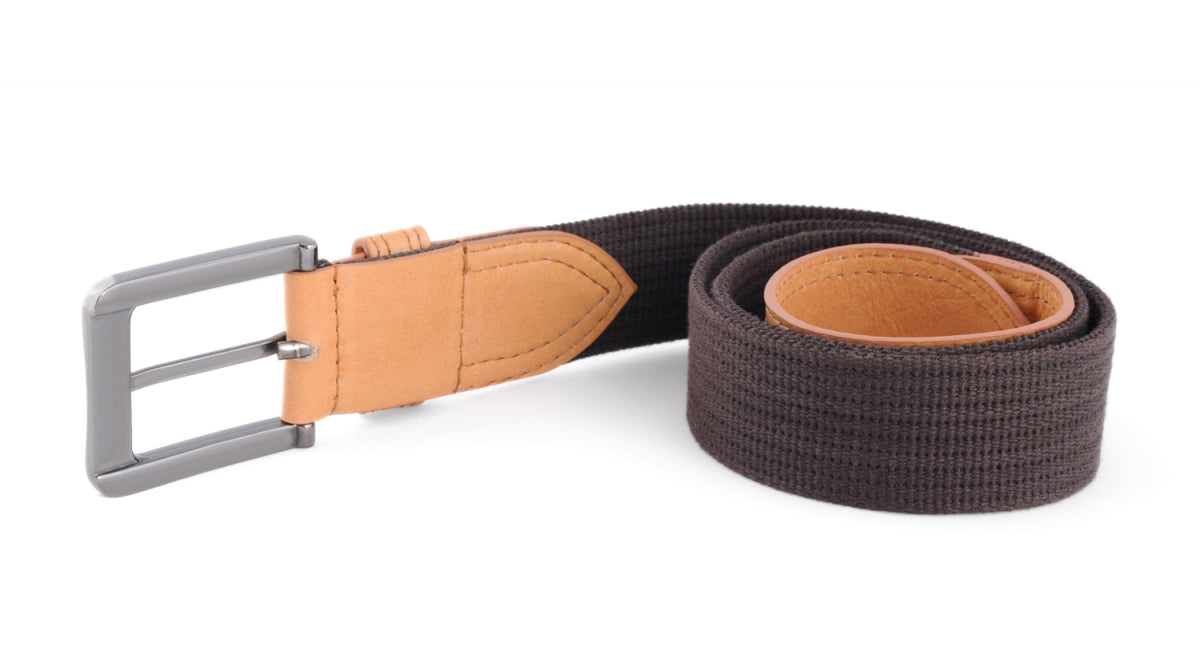 TZARO Canvas Genuine Leather Belt - IQPRSFBLT002