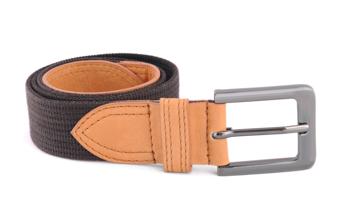 TZARO Canvas Genuine Leather Belt - IQPRSFBLT002