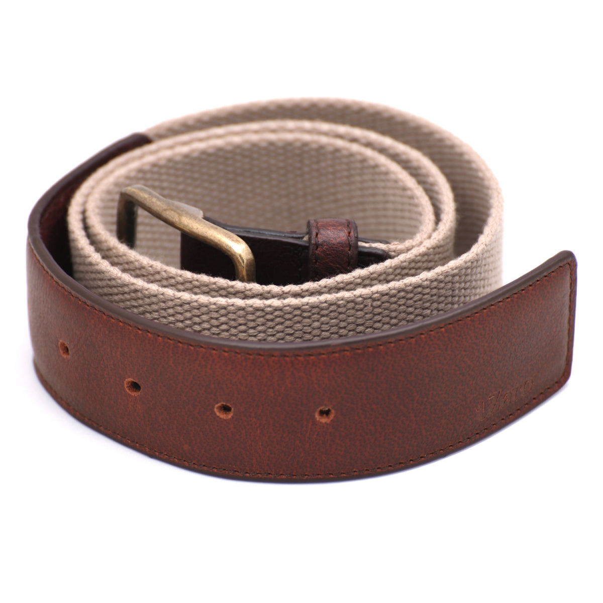 TZARO Canvas Genuine Leather Belt - IQPRSFBLT005