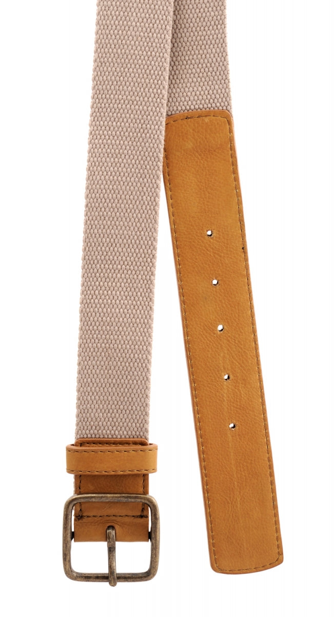 TZARO Canvas Genuine Leather Belt - IQPRSFBLT009
