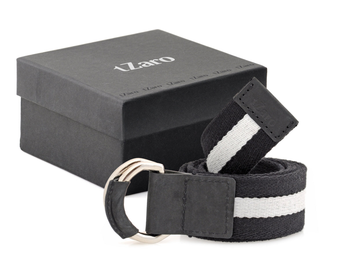 TZARO Canvas Genuine Leather Belt - IQPRSFBLT013