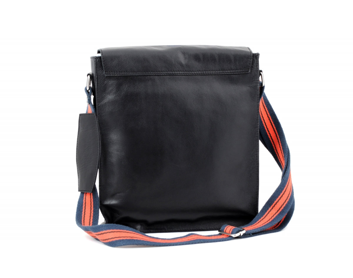 TZARO Black Color Genuine Leather Sling Bag: IQPRSLTHMS002