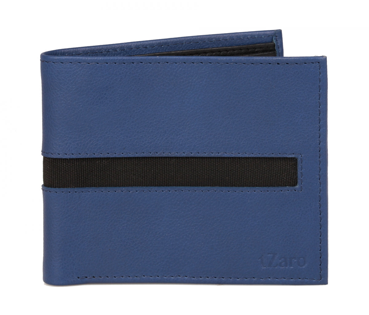 Blue color genuine leather wallet Online