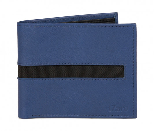 Blue color genuine leather wallet Online
