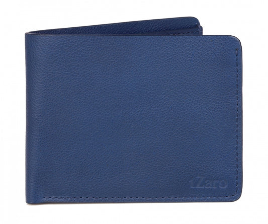 Blue color bifold canvas leather wallet for men's online