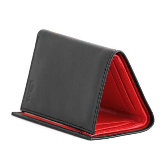 Black & Red Trifold Mens Leather Wallet Online