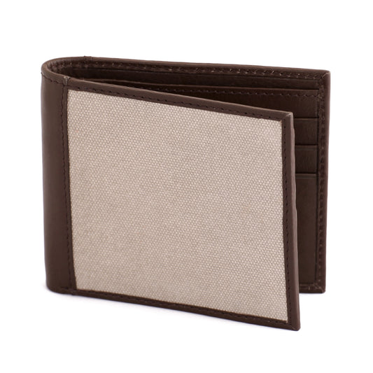 Beige Brown Leather Men's Wallet Online