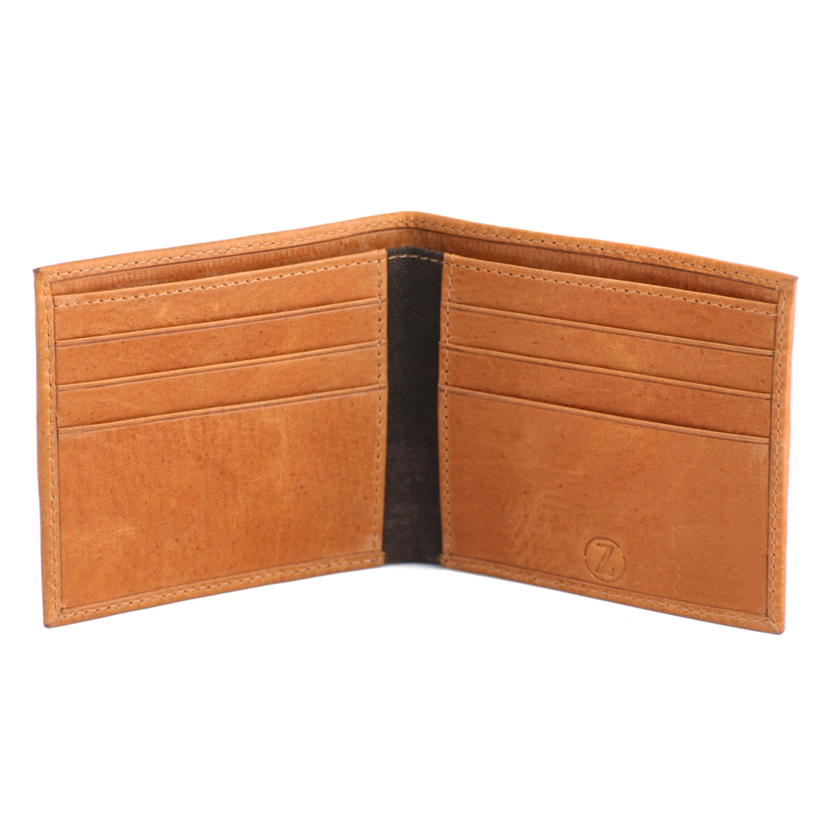 TZARO Canvas Genuine Leather Wallet: IQPRSLTHR036
