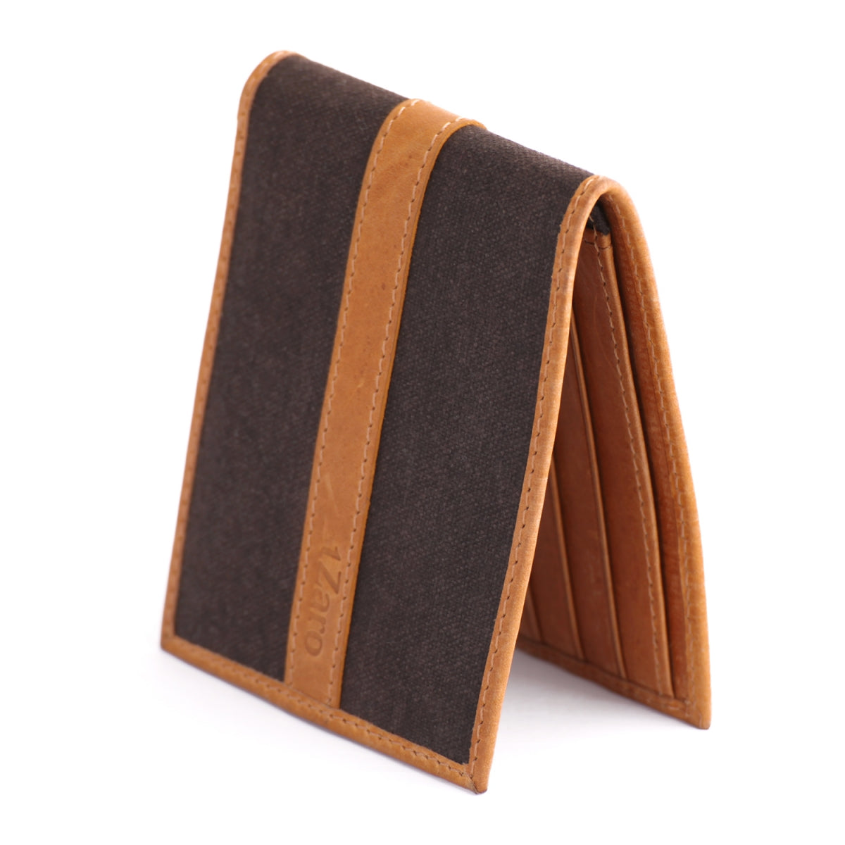 TZARO Canvas Genuine Leather Wallet: IQPRSLTHR036