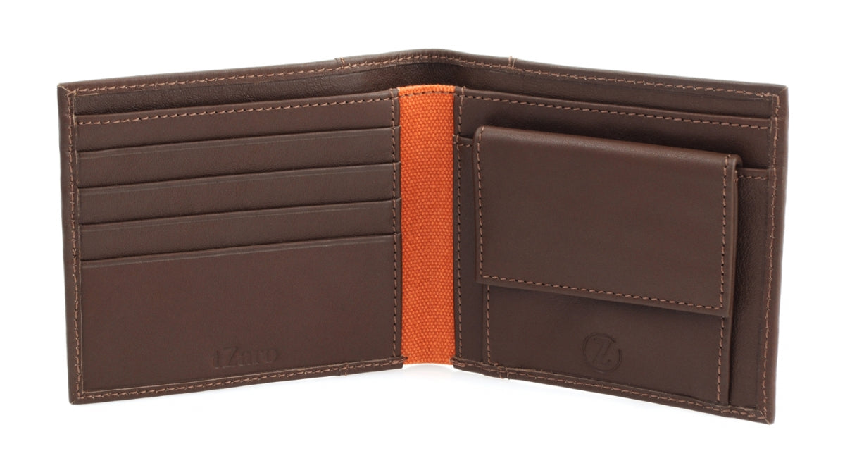 TZARO Canvas Genuine Leather Wallet: IQPRSLTHR045