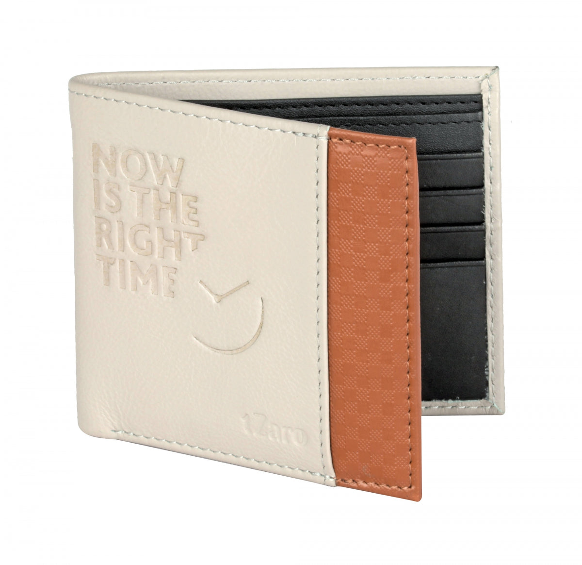 Pure Leather 'Now is the Right Time' Wallet : IQPRSLTMD064