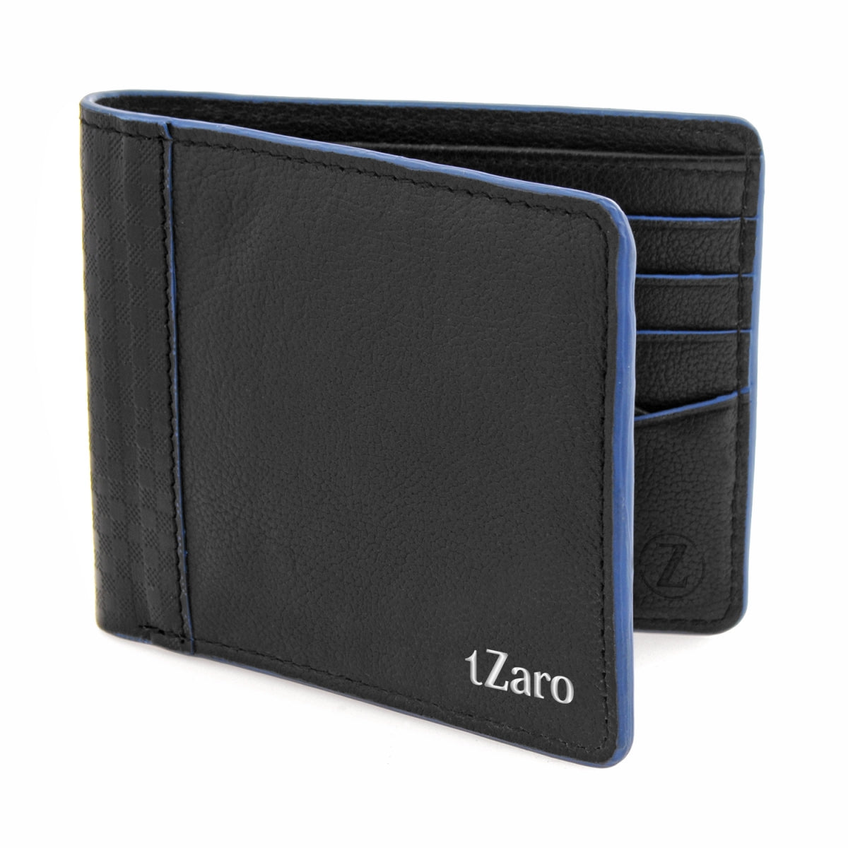 Black Blue Thin Leather Wallet Online for Men Online