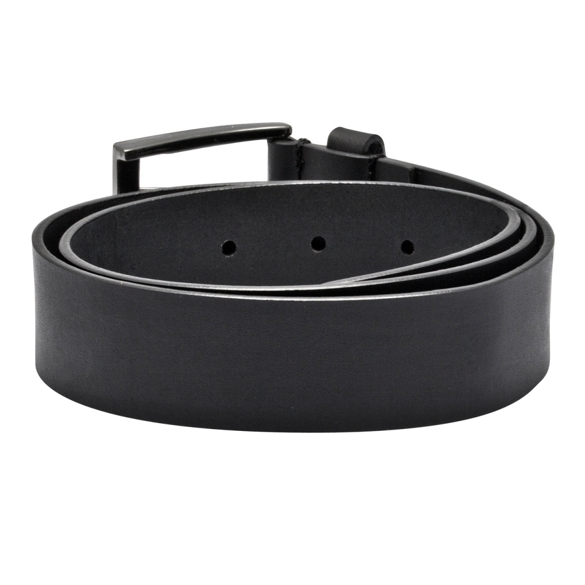 TZARO Formal Black Genuine Leather Belt - IQZPRLTHBL28