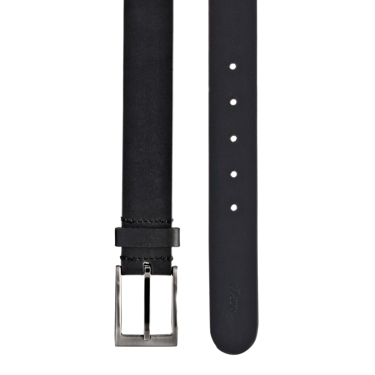 TZARO Formal Black Genuine Leather Belt - IQZPRLTHBL28