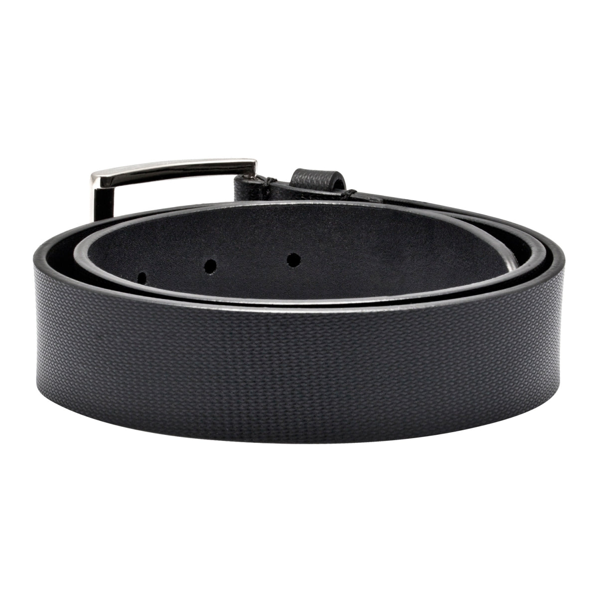 TZARO Fomal Black Genuine Leather Belt - IQZPRLTHBL29