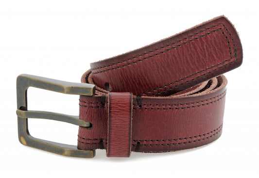 Burgundy Colored Pure Genuine Leather Belt Online