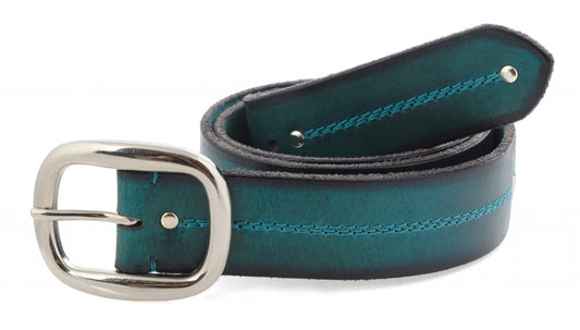 Mehndi Green Colored Genuine Leather Formal Belt Online