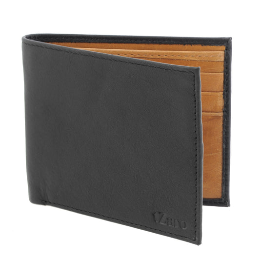 Black & Tan Color Bifold Men's Leather Wallet Online