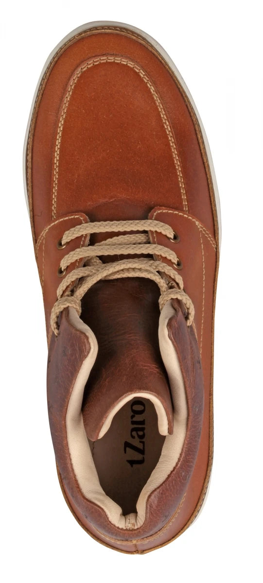 Pure Leather Mid-Ankle, Tan Boots with Rubber Sole  - Madrid, JRDLIV401ANC