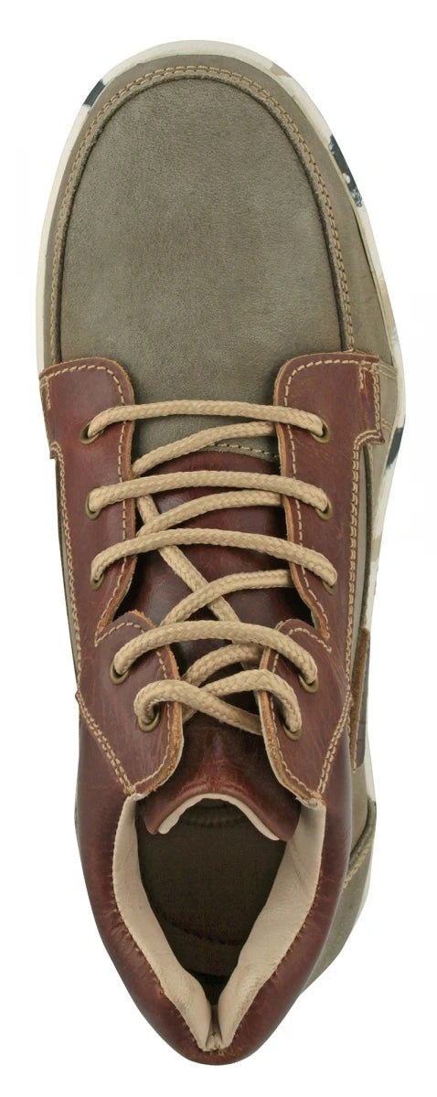 Pure Leather Olive Green Boots with Rubber Sole - Johnson, JRDLIV402OLV