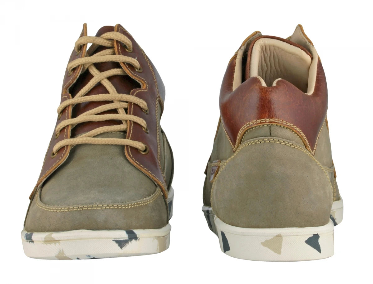 Pure Leather Olive Green Boots with Rubber Sole - Johnson, JRDLIV402OLV