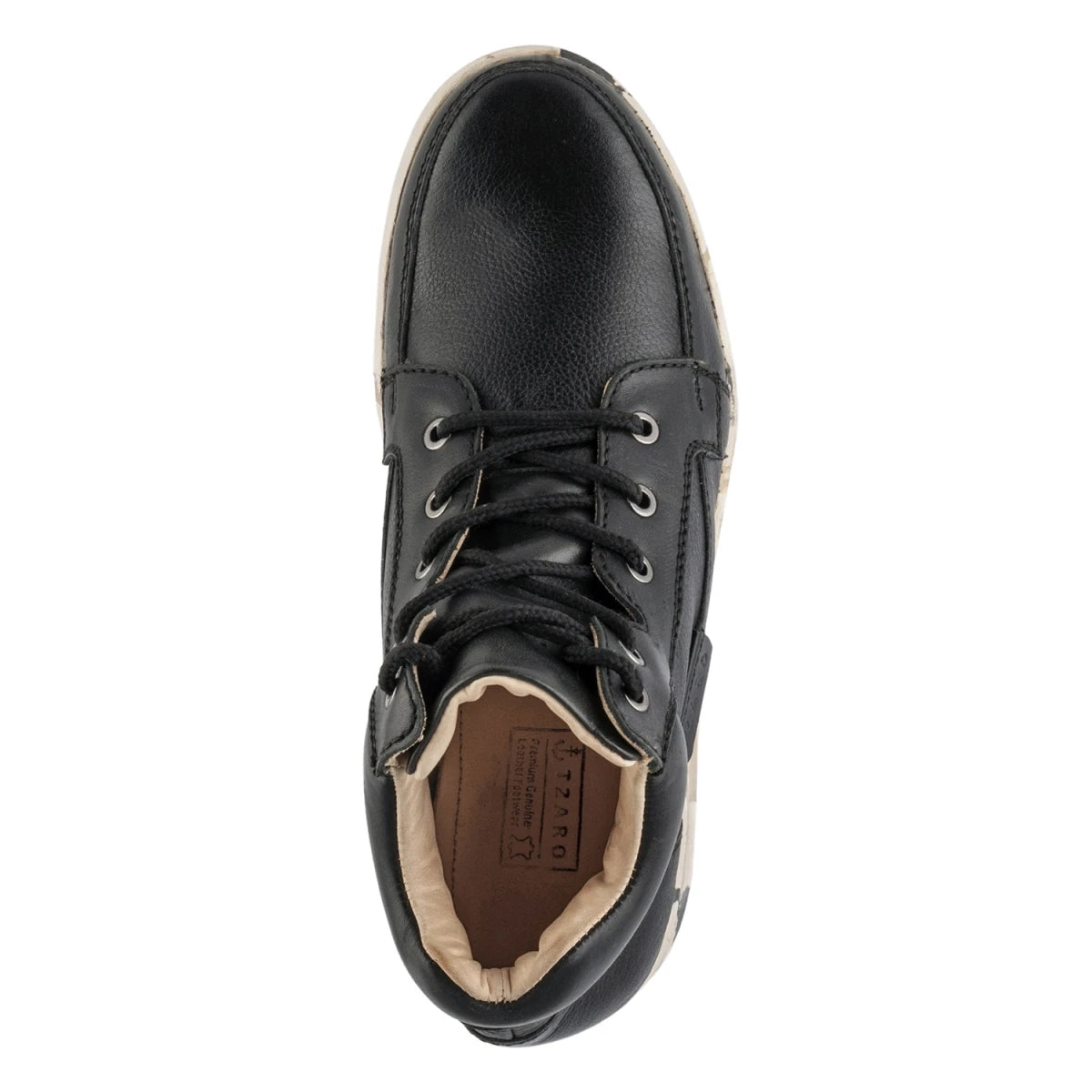 Pure Leather Mid Ankle Boots with Rubber Sole - Johnson, JRDLIV403BLK