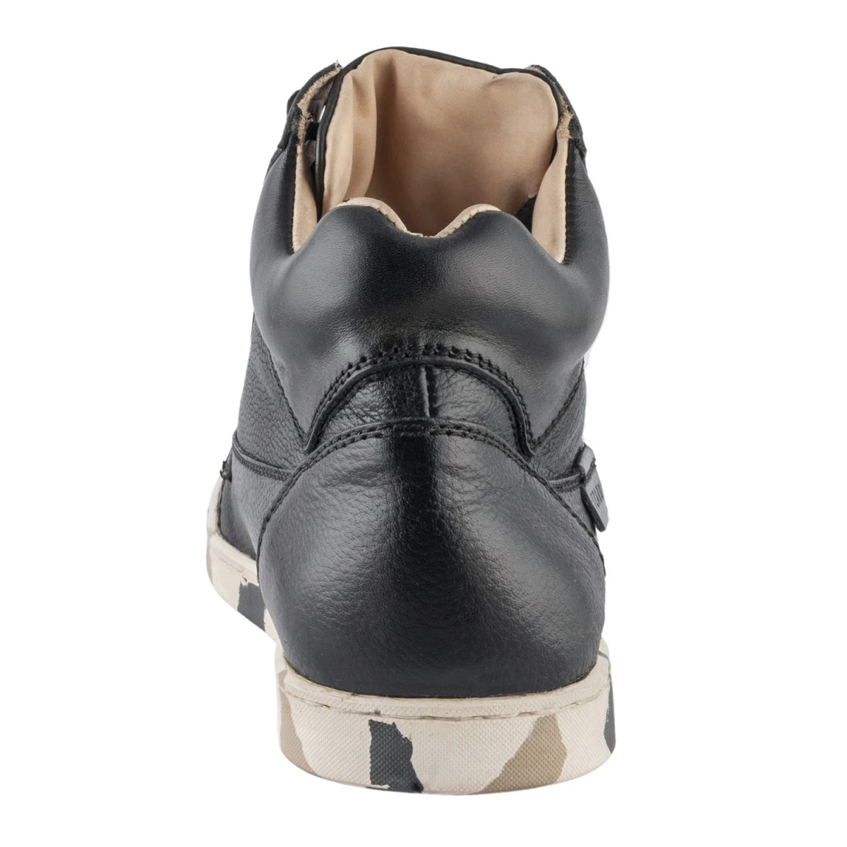 Pure Leather Mid Ankle Boots with Rubber Sole - Johnson, JRDLIV403BLK