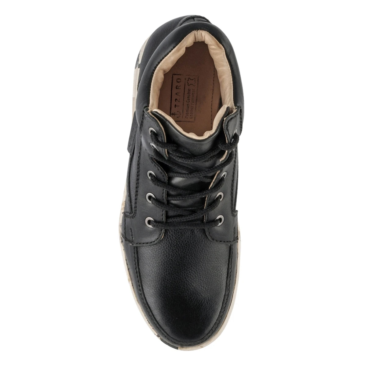 Pure Leather Mid Ankle Boots with Rubber Sole - Johnson, JRDLIV403BLK