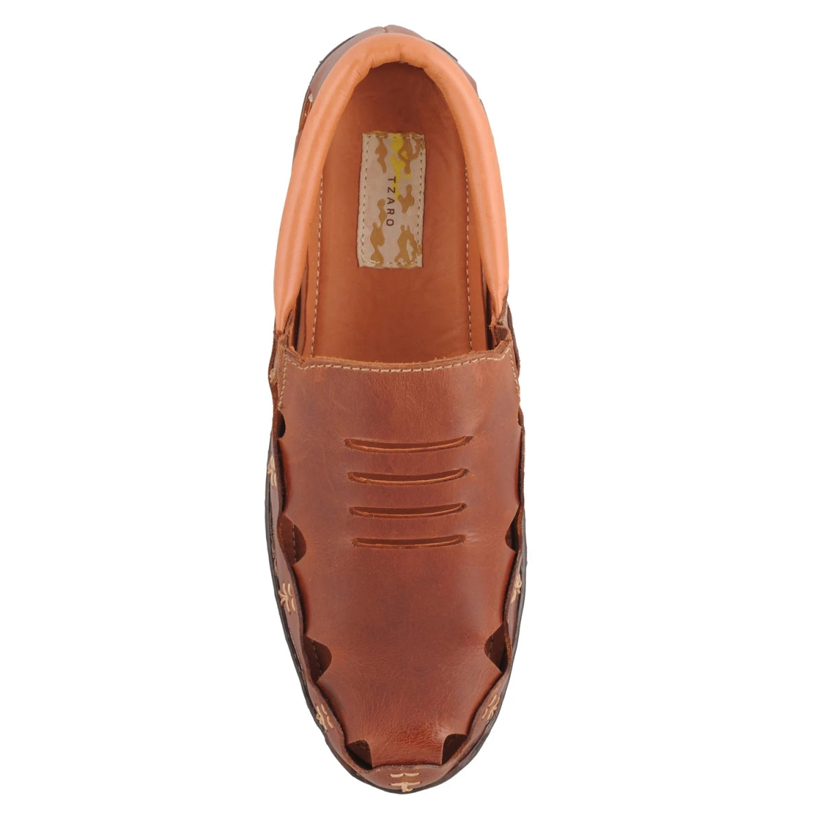 Pure Leather Tan Colored Sandal with Powerful Grip - Kenya