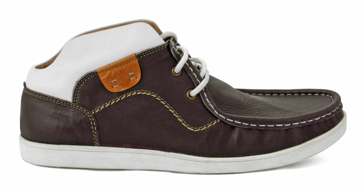 Pure Leather Mid Ankle, Brown Boots - Choco-Bismark, LIV0501BRWN