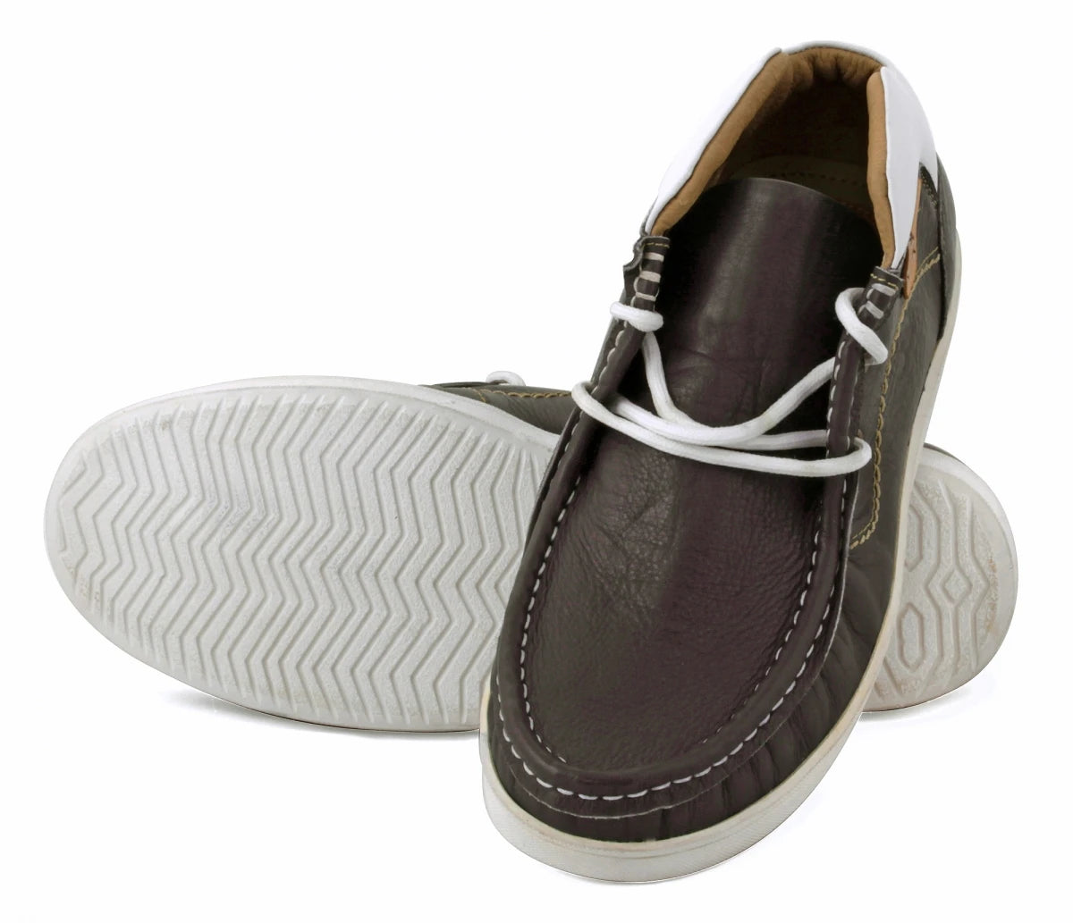Pure Leather Mid Ankle, Brown Boots - Choco-Bismark, LIV0501BRWN