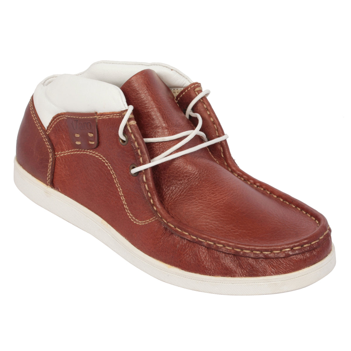 Pure Leather Low Ankle, Tan Boots with Rubber Sole - Bismark (Tan), LIV0502Tan